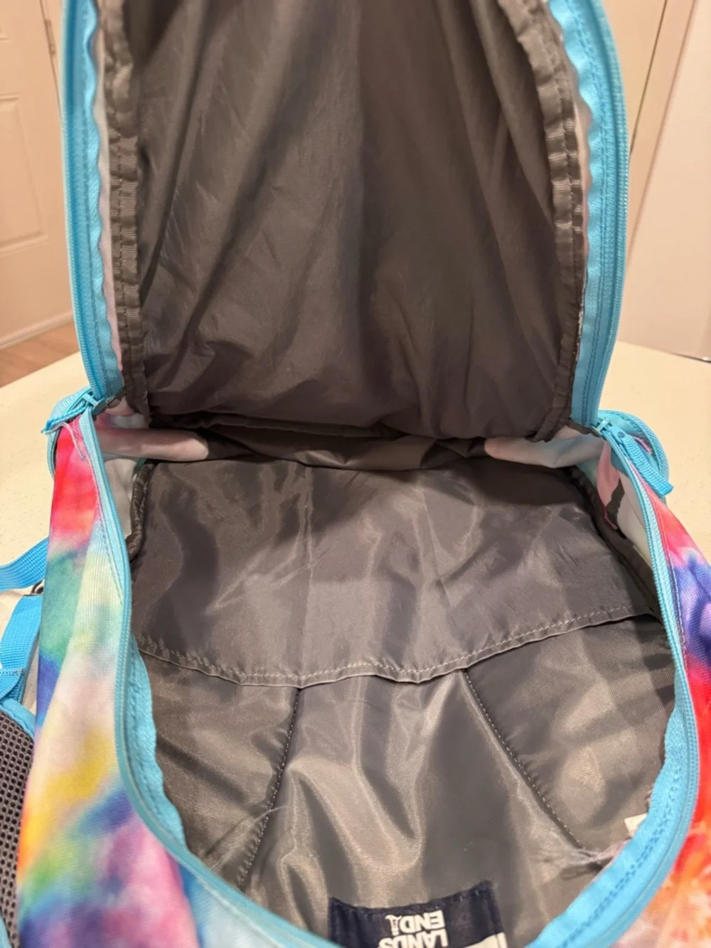 Lands’ End Kids ClassMate Backpack - Vibrant Tie-Dye - Large